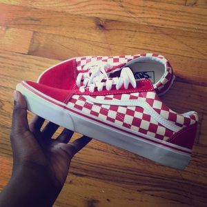 Red Checkerboard Vans